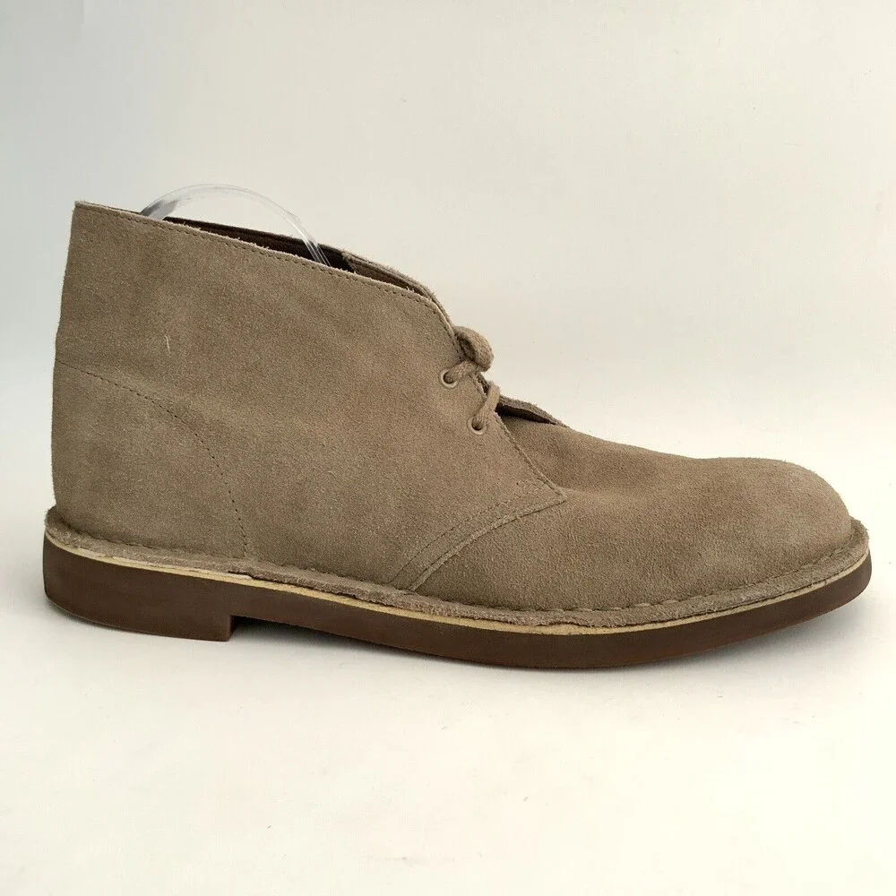 Clarks Leather Lace-up Boots Men Tan 10.5
